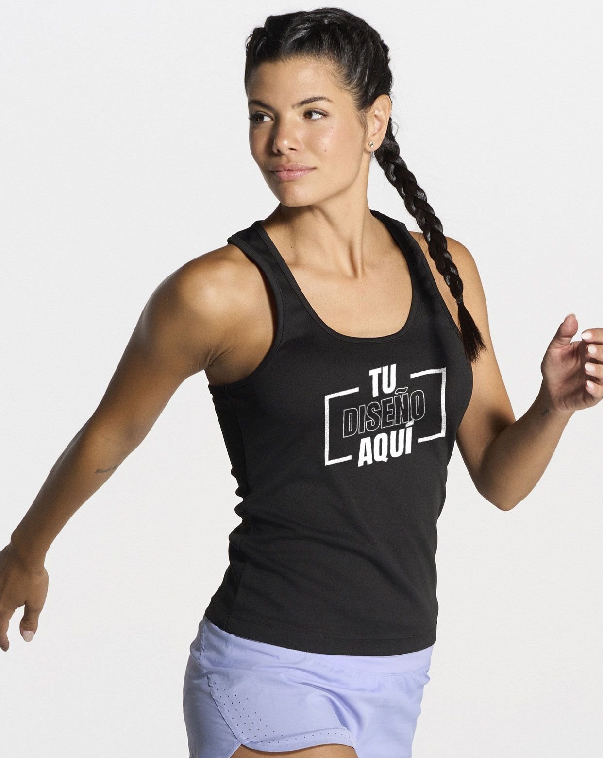 Camiseta deportiva para mujer sin mangas personalizada DTF SPORTARBL