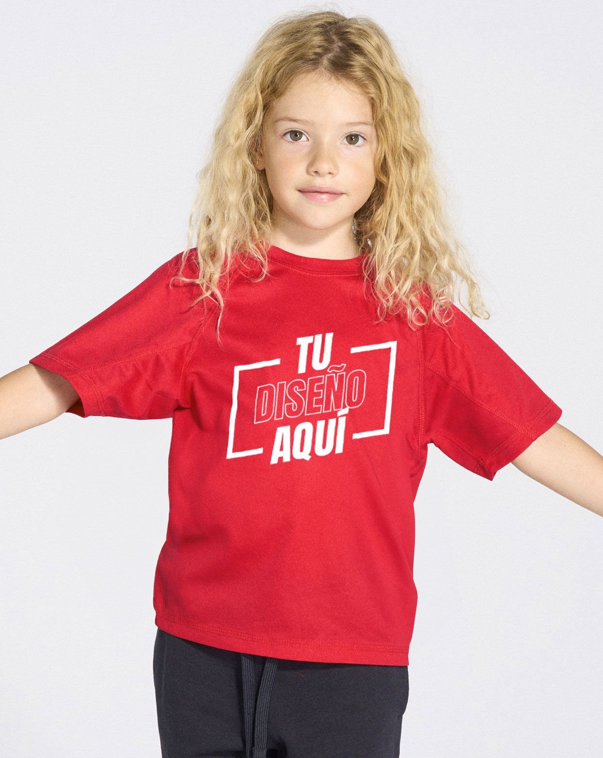 Camiseta deportiva personalizada DTF unisex para niños de manga corta SPORTKID