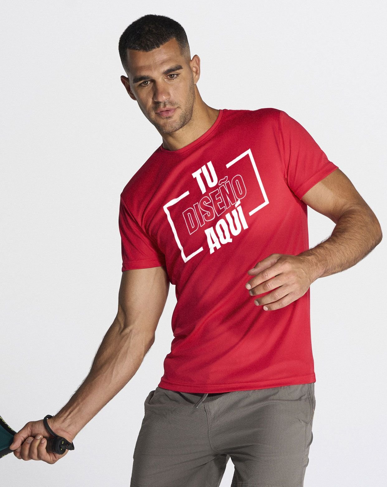 Camiseta deportiva personalizada DTF para hombre (tacto de seda) SPORTRGLM