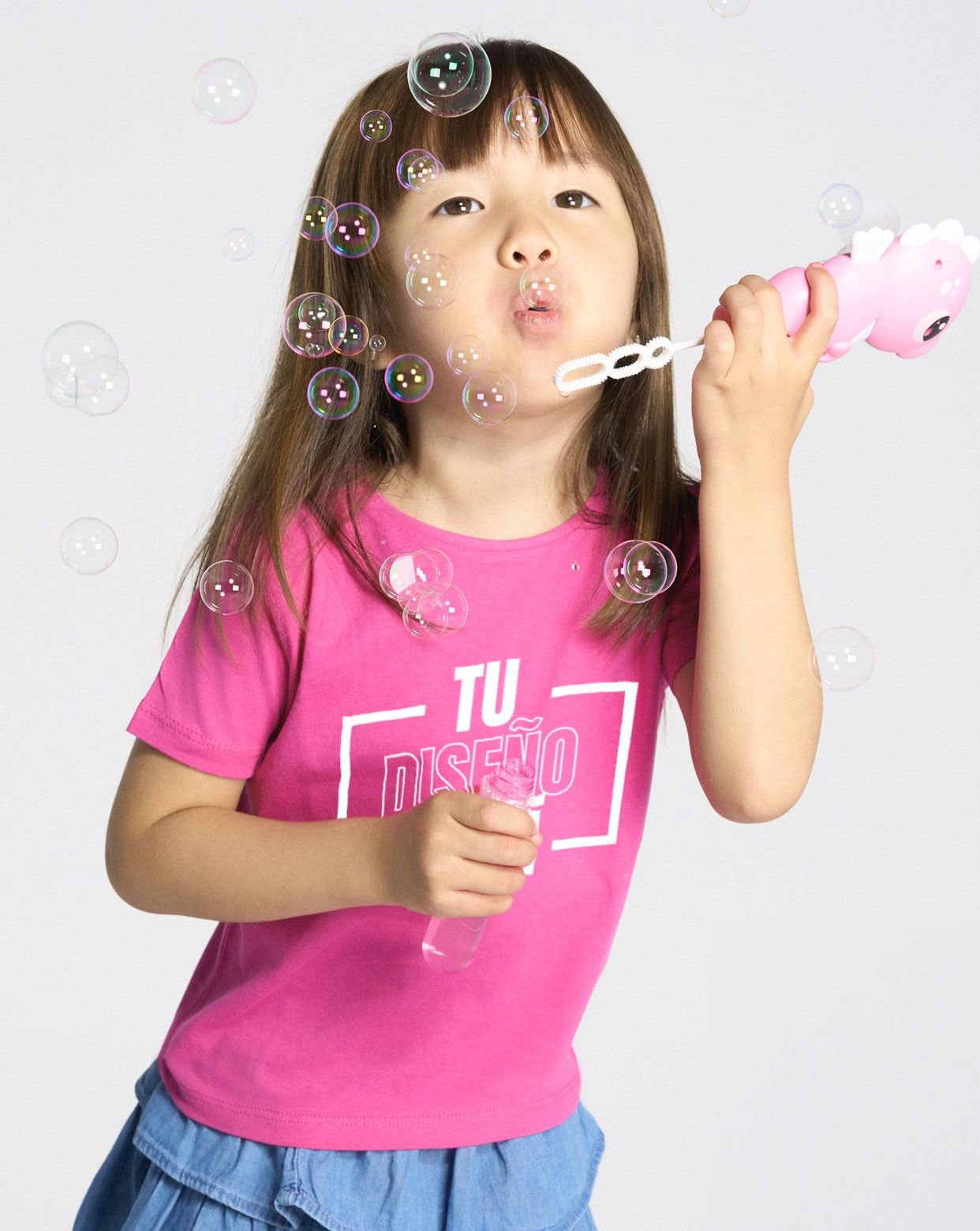 Camiseta de niña de manga corta personalizada DTF entallada TSLKTNG