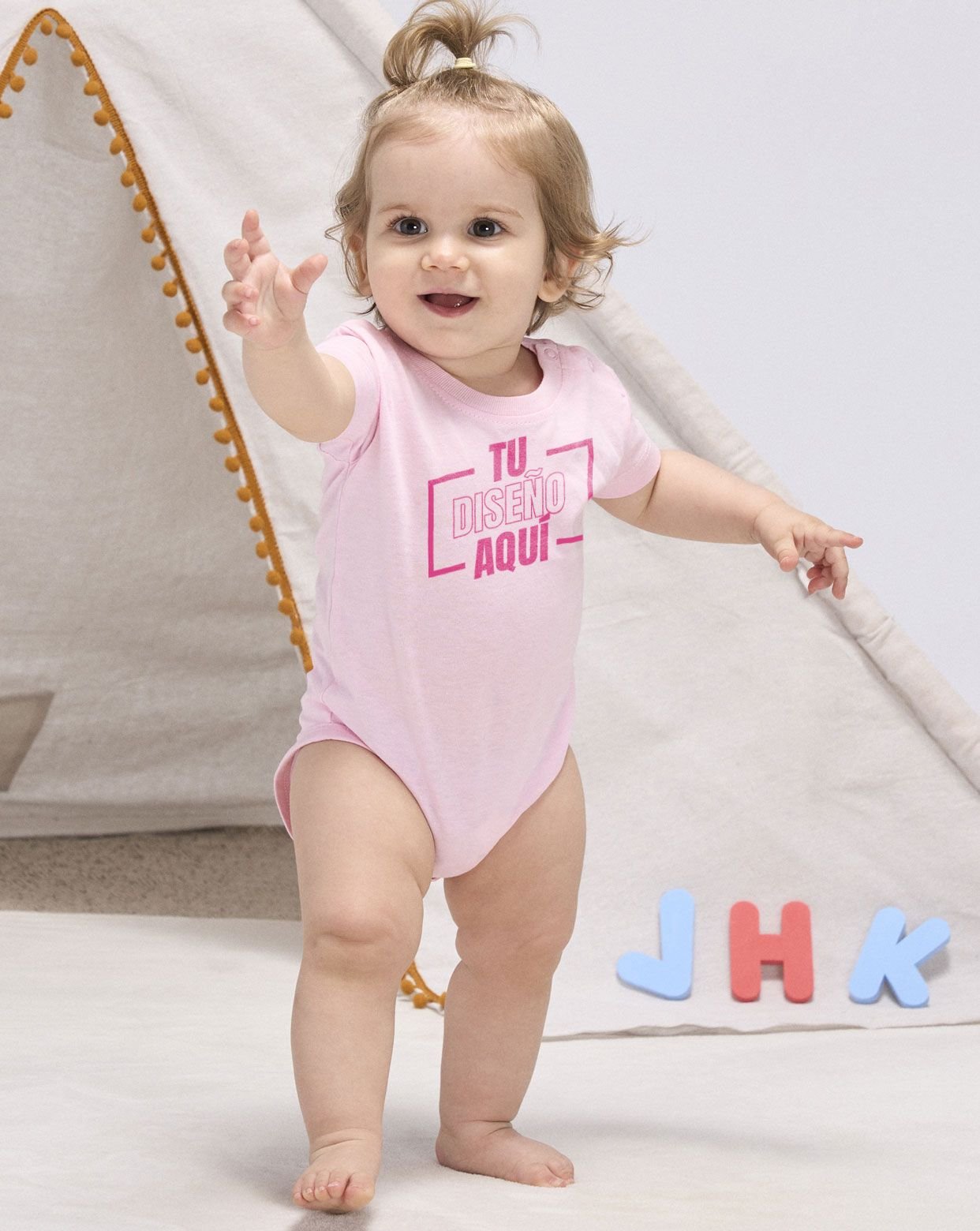 Body para bebé unisex de manga corta personalizado DTF 100% algodón TSRBBODY