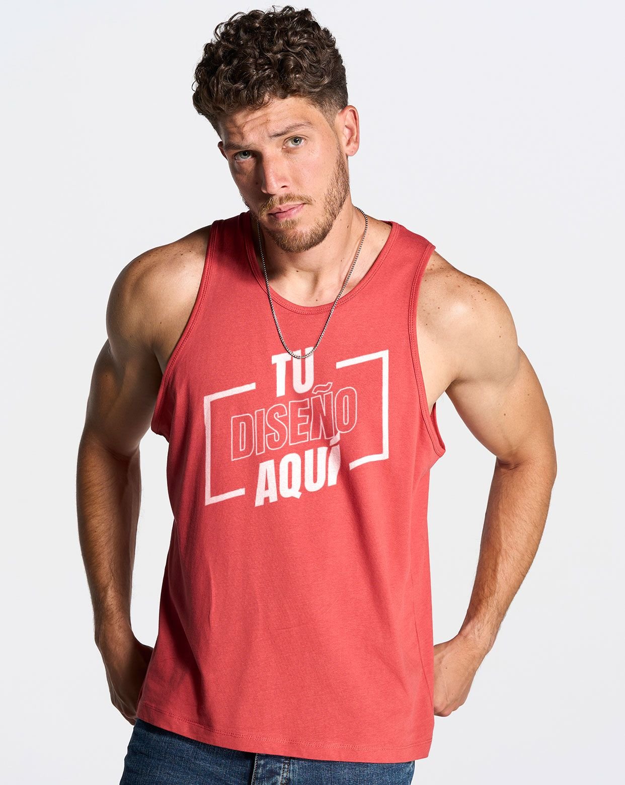 Camiseta básica de hombre sin mangas personalizada DTF TSUASTRPM