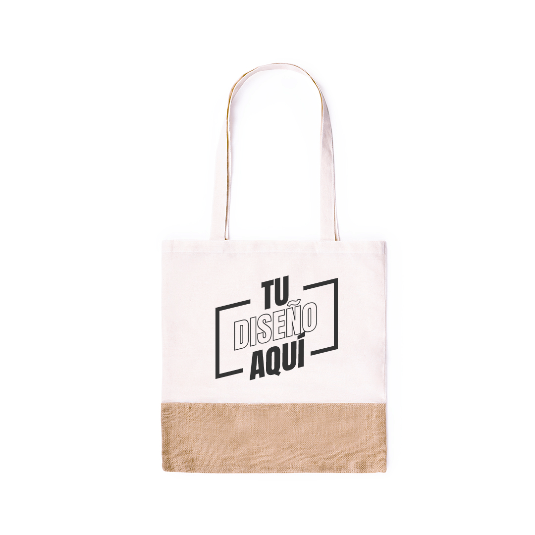 Bolsa ecológica personalizada DTF de yute y algodón de 245gr LERKALSC