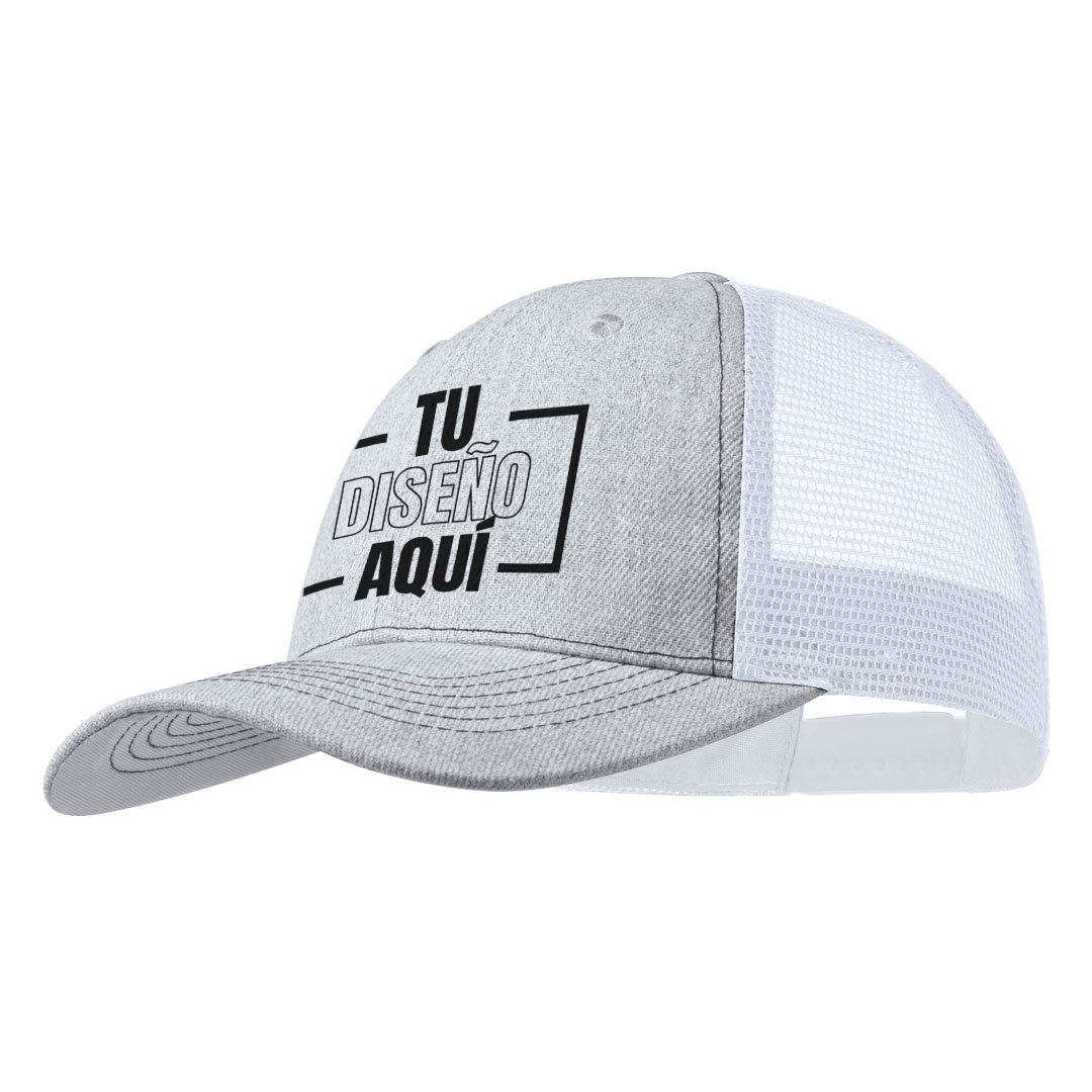 Gorra 6 paneles personalizada DTF con tela de rejilla bicolor DANIX